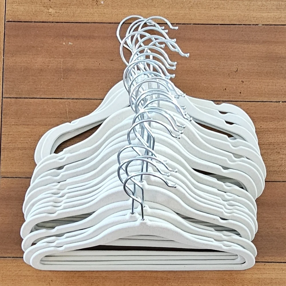 White Velvet Toddler or Small Clothes Hangers